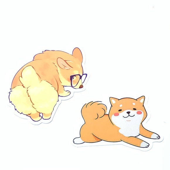 2 Piece Dog Vinyl Stickers - Picture 1 of 2